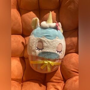 NWT Amufun Amuse Plush Toy Unicorn Cupcake 16" Blue Horn from Japan